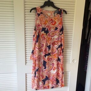 J. Jill Multicolor Paisley Midi Dress